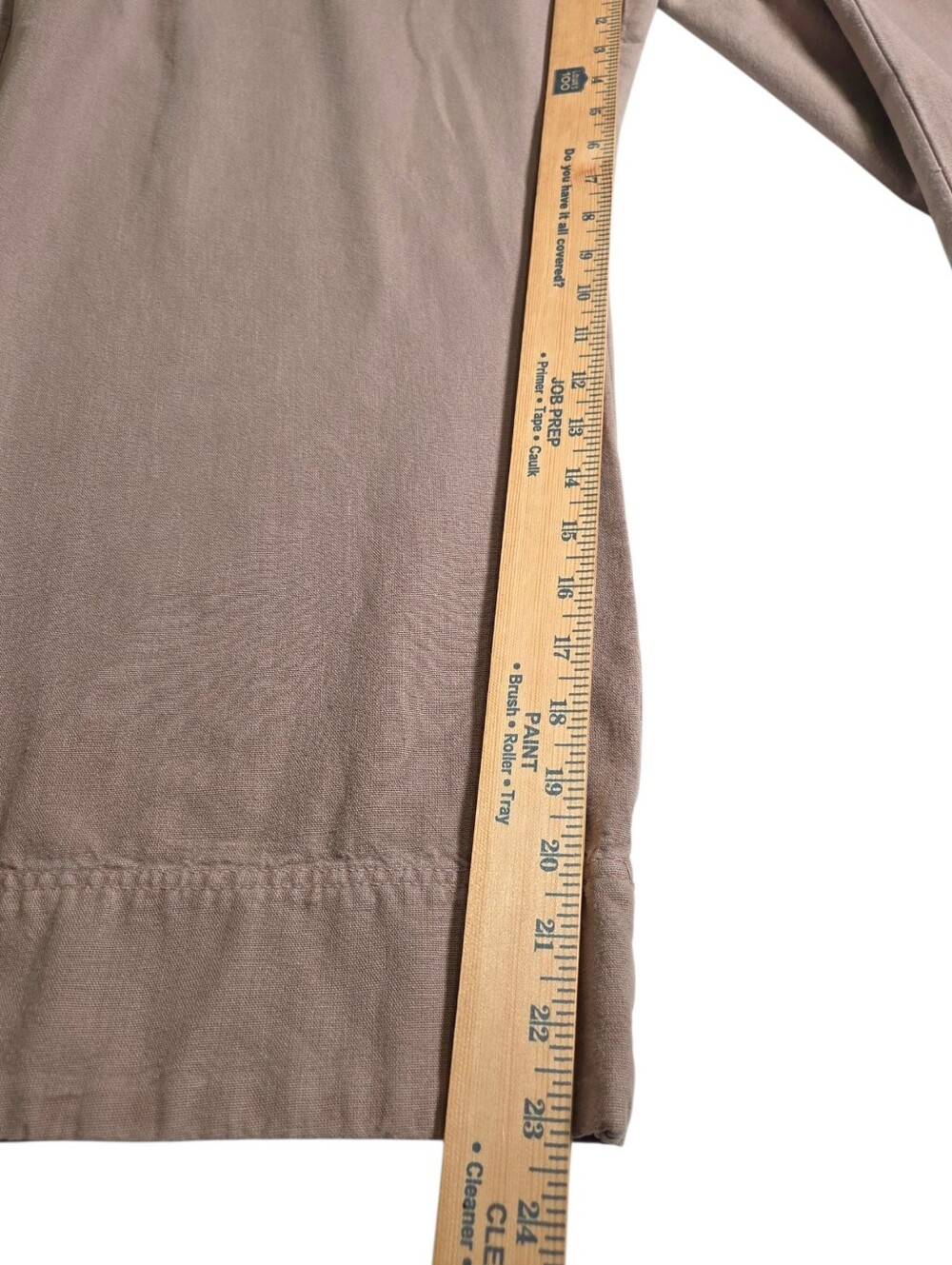 Free People Sweet Talk Chino Pants Phantom Grey/Tan Wide Leg Crop Size 12 NWT - Picture 5 of 13